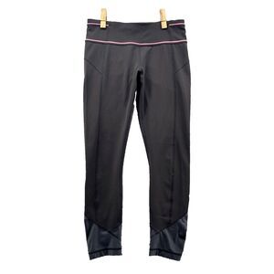 Lululemon Leggings Adult 6 Gray Pink Zip Pocket Yoga Comfort Stretch Crop Womens
